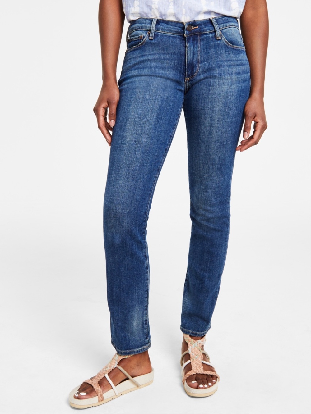 NWT Lucky Brand Sweet Straight Ankle Jeans Size 14 Tanzanite Dark Wash